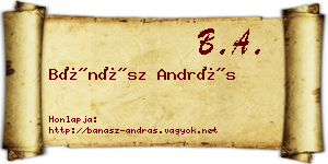 Bánász András névjegykártya